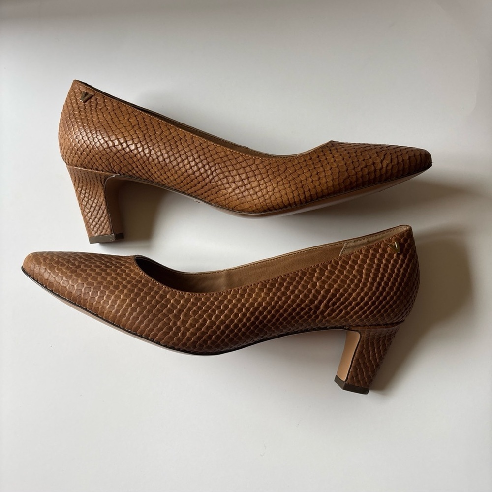 Vionic Women's Madison Mia Brown Snakeskin Embossed Heels Womens 9.5 NWOT - Picture 6 of 10